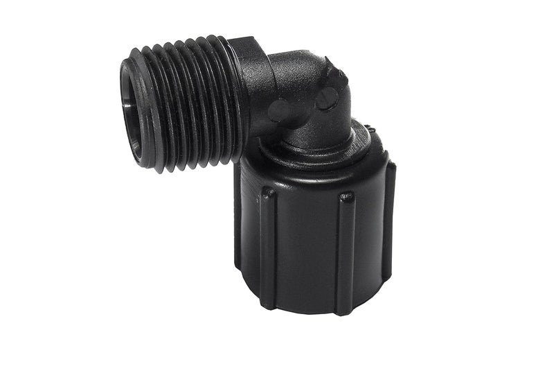 Flair-It Central PEXLOCK 30785 SW Elbow, 1/2" MPT x 1/2"FPT, Black - Image 1